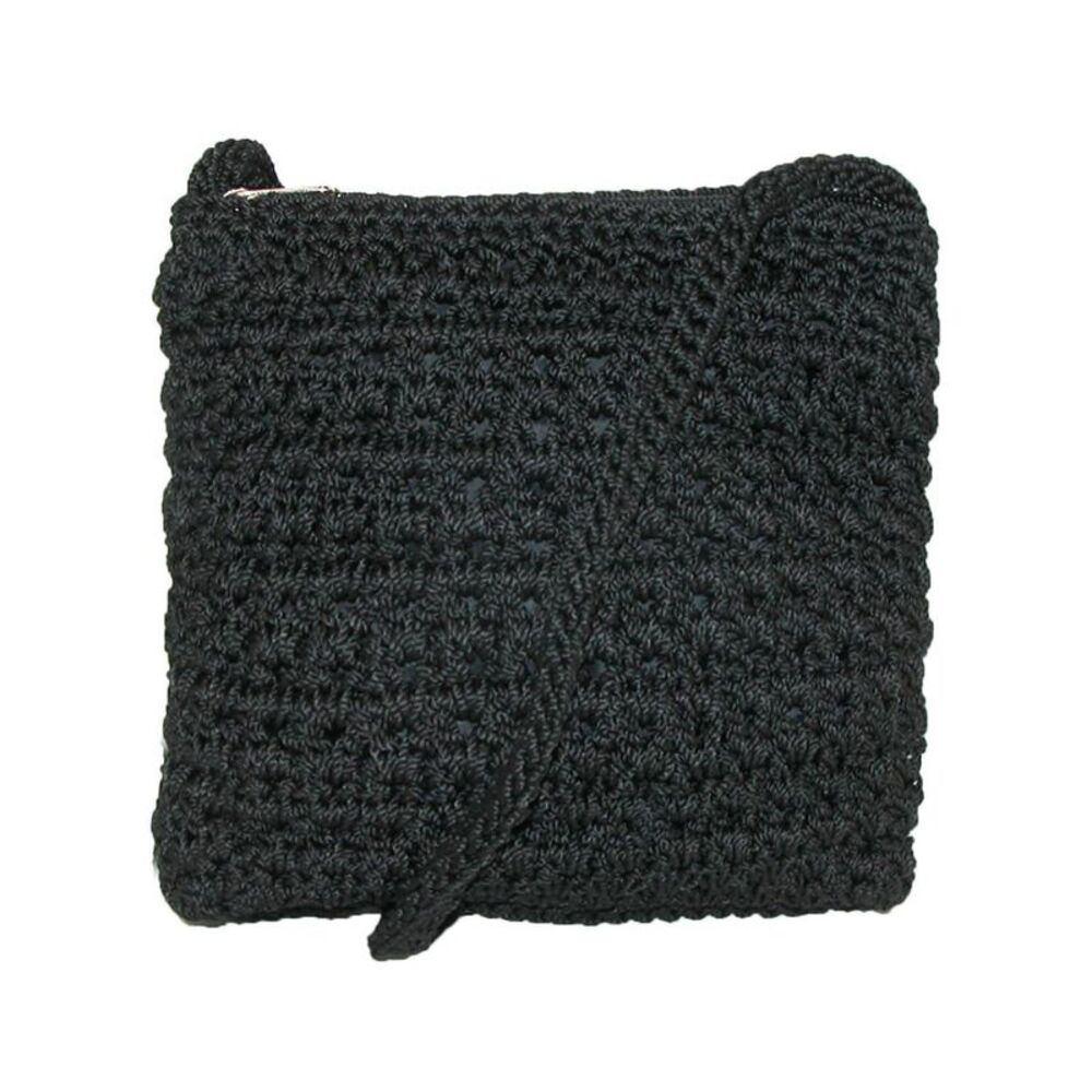 CTM Women's Crochet Crossbody Handbag